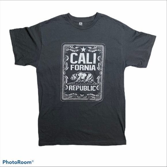 California Republic size Medium shirt short sleeve bear cotton NEW tee t-shirt - Picture 1 of 10